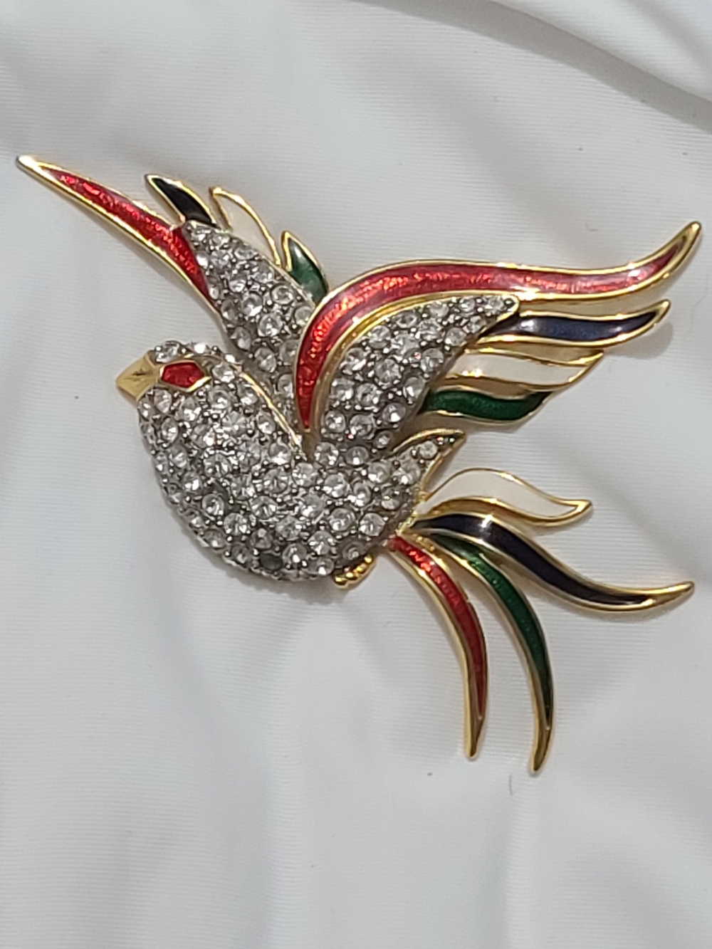 Boucher Birds of Paradise XL Brooch with Multicolor Enamel Accents